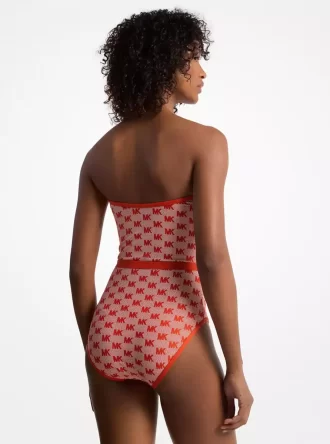 Traje de baño bandeau con logo Belter