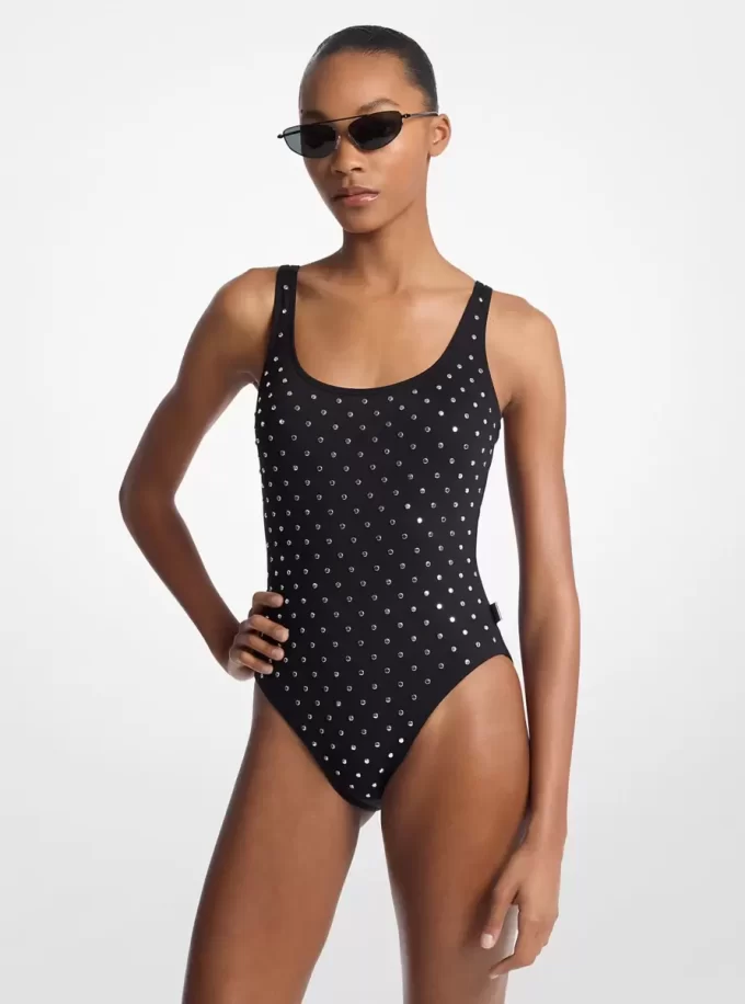 Traje de baño de una pieza con tachuelas Traje de baño de una pieza con tachuelas
