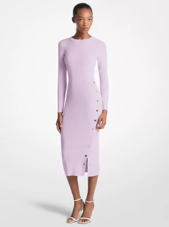 Vestido a presión en mezcla de viscosa