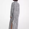 Vestido camisero de algodón con estampado floral