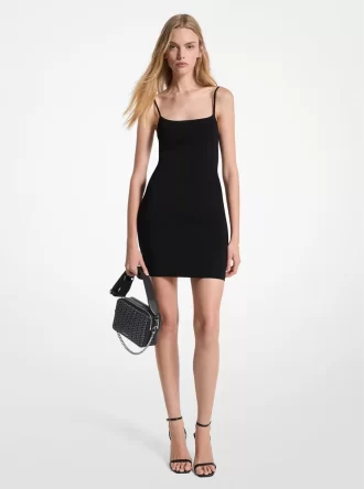 Vestido camisero de punto elástico