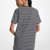Vestido camiseta de algodón a rayas