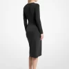 Vestido cruzado de jersey elástico mate Vestido cruzado de jersey elástico mate