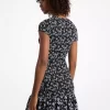 Vestido de georgette con estampado floral