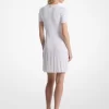 Vestido de manga corta de punto acanalado