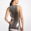 Vestido de tirantes de jersey con lentejuelas