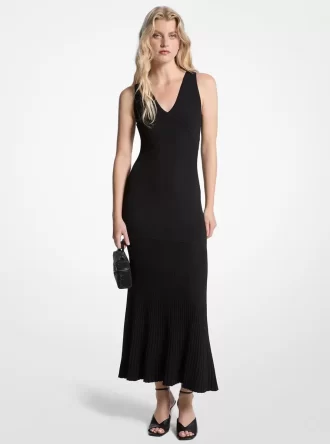 vestido de tirantes de punto elstico acanalado 1 330x444 - Vestido de tirantes de punto el&aacute;stico acanalado