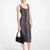 Vestido jacquard con estampado de serpiente