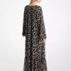 Vestido largo de georgette floral