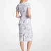 Vestido midi de neopreno con estampado paisley y tachuelas Vestido midi de neopreno con estampado paisley y tachuelas