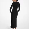 Vestido midi de punto mate elástico Vestido midi de punto mate elástico