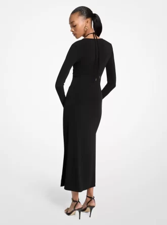 Vestido midi de punto mate elástico