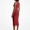 Vestido midi de tirantes de mezcla de viscosa elástica Vestido midi de tirantes de mezcla de viscosa elástica