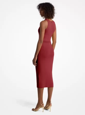 Vestido midi de tirantes de mezcla de viscosa elástica
