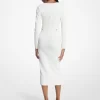 Vestido midi de viscosa elástica acanalada Vestido midi de viscosa elástica acanalada