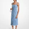Vestido midi vaquero deshilachado