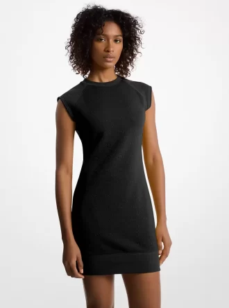 Vestido tipo suéter con manga raglán, logo jacquard