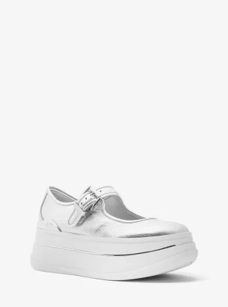 Zapatilla Mary Jane de piel metalizada Hayes