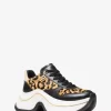 Zapatillas Arla de piel de becerro con estampado de leopardo Zapatillas Arla de piel de becerro con estampado de leopardo