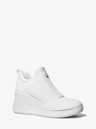 Zapatillas de cuña con cremallera y malla Emmy