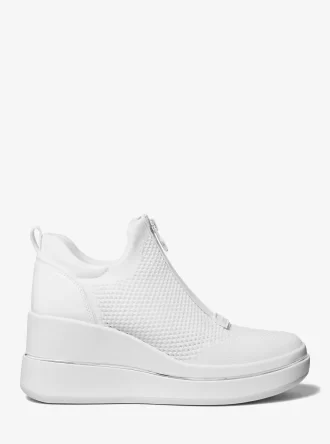 Zapatillas de cuña con cremallera y malla Emmy