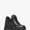 Zapatillas de cuña Emmy de cuero y malla Zapatillas de cuña Emmy de cuero y malla