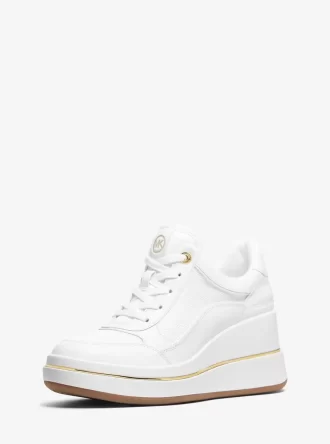 Zapatillas de cuña Emmy de cuero y malla Zapatillas de cuña Emmy de cuero y malla
