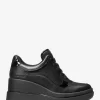 Zapatillas de cuña Emmy de cuero y malla Zapatillas de cuña Emmy de cuero y malla