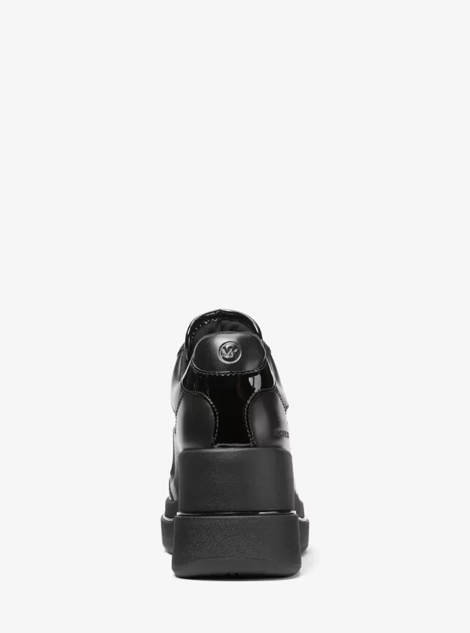Zapatillas de cuña Emmy de cuero y malla Zapatillas de cuña Emmy de cuero y malla