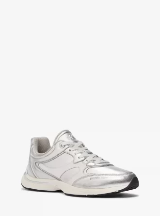 Zapatillas de deporte de cuero metalizado Riley
