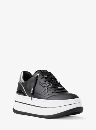 Zapatillas de plataforma de cuero con adornos Hayes Zapatillas de plataforma de cuero con adornos Hayes