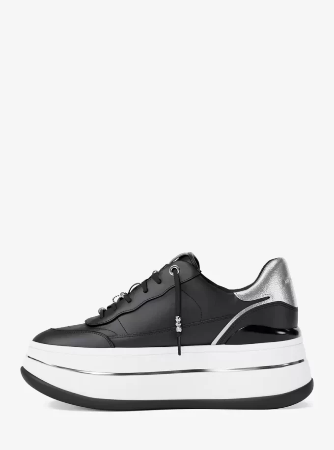 Zapatillas de plataforma de cuero con adornos Hayes Zapatillas de plataforma de cuero con adornos Hayes