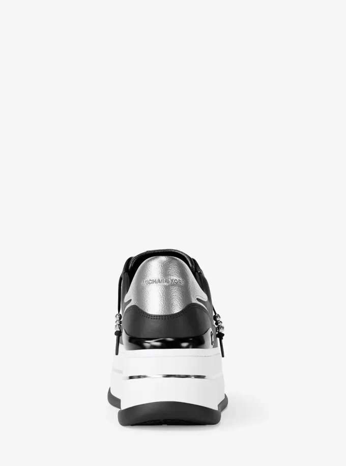 Zapatillas de plataforma de cuero con adornos Hayes Zapatillas de plataforma de cuero con adornos Hayes
