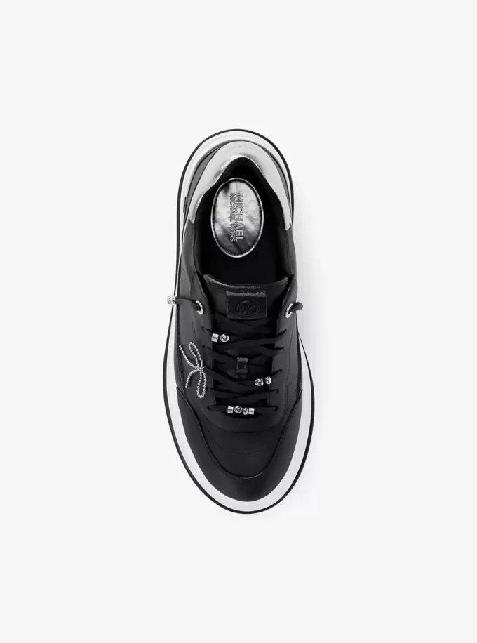 Zapatillas de plataforma de cuero con adornos Hayes Zapatillas de plataforma de cuero con adornos Hayes
