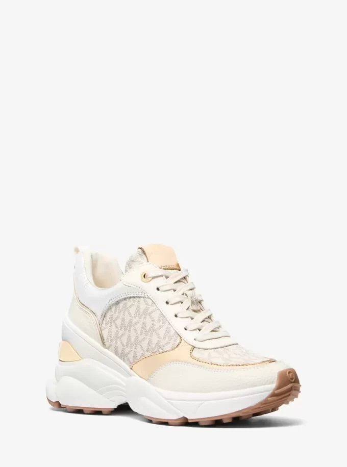 Zapatillas deportivas con el logotipo de Katrina y lagarto metálico en relieve Zapatillas deportivas con el logotipo de Katrina y lagarto metálico en relieve