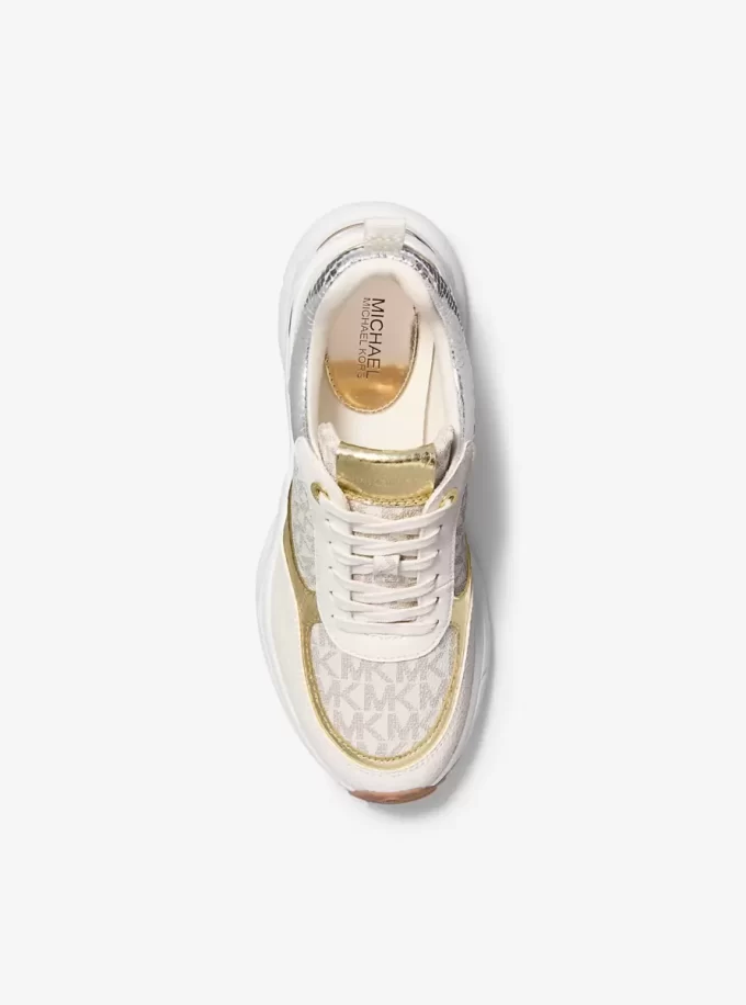 Zapatillas deportivas con el logotipo de Katrina y lagarto metálico en relieve Zapatillas deportivas con el logotipo de Katrina y lagarto metálico en relieve