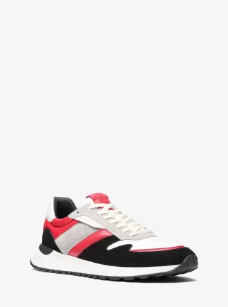 Zapatillas deportivas Dax de piel y ante con bloques de color