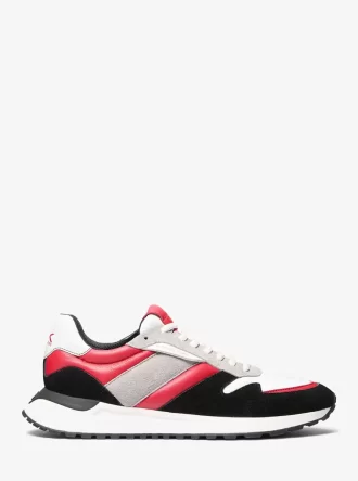 Zapatillas deportivas Dax de piel y ante con bloques de color