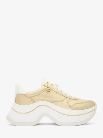 Zapatillas deportivas de piel metalizada Arla