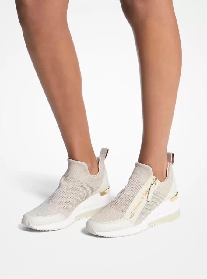 Zapatillas deportivas Willis de punto elástico metalizado Zapatillas deportivas Willis de punto elástico metalizado