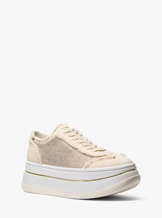 Zapatillas Hayes de mezcla de lino con adornos