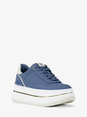 Zapatillas Hayes de plataforma de ante con relieve de cocodrilo