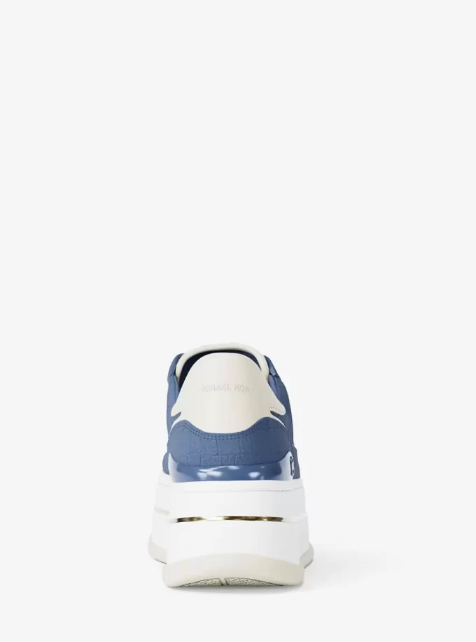 Zapatillas Hayes de plataforma de ante con relieve de cocodrilo Zapatillas Hayes de plataforma de ante con relieve de cocodrilo