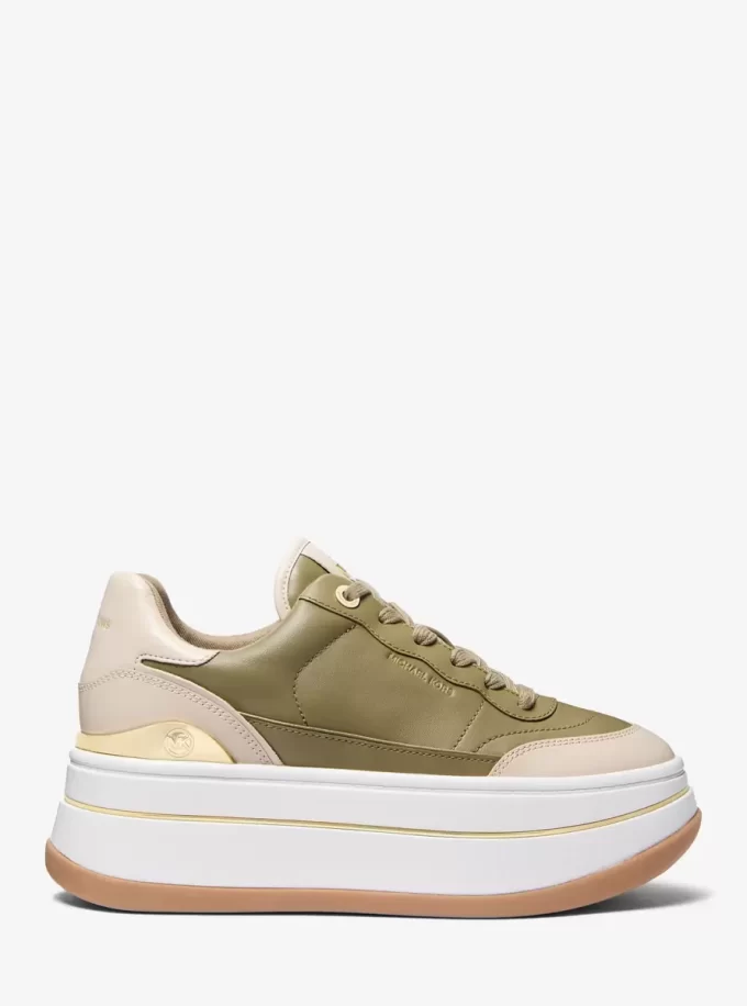 Zapatillas Hayes de plataforma de piel bicolor Zapatillas Hayes de plataforma de piel bicolor