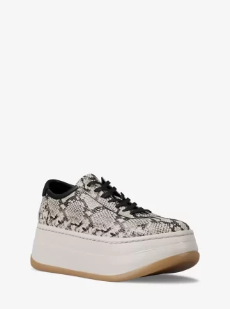 Zapatillas Hayes de plataforma de piel con relieve de serpiente