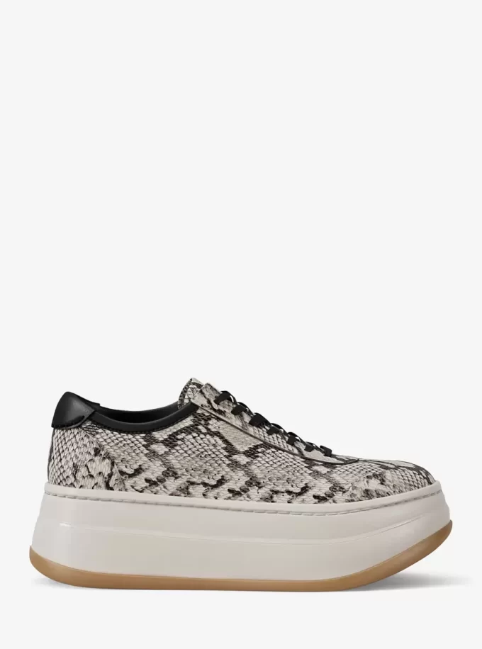 Zapatillas Hayes de plataforma de piel con relieve de serpiente Zapatillas Hayes de plataforma de piel con relieve de serpiente