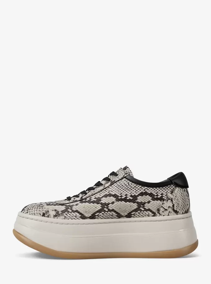Zapatillas Hayes de plataforma de piel con relieve de serpiente Zapatillas Hayes de plataforma de piel con relieve de serpiente