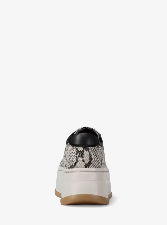 Zapatillas Hayes de plataforma de piel con relieve de serpiente Zapatillas Hayes de plataforma de piel con relieve de serpiente