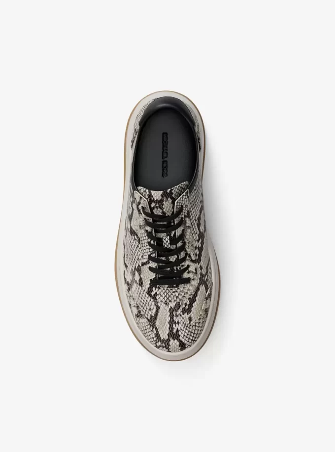 Zapatillas Hayes de plataforma de piel con relieve de serpiente Zapatillas Hayes de plataforma de piel con relieve de serpiente