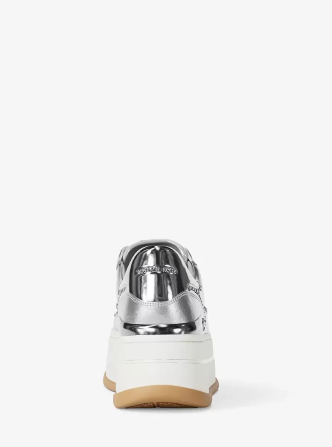 Zapatillas Hayes de plataforma de piel metalizada con adornos Zapatillas Hayes de plataforma de piel metalizada con adornos